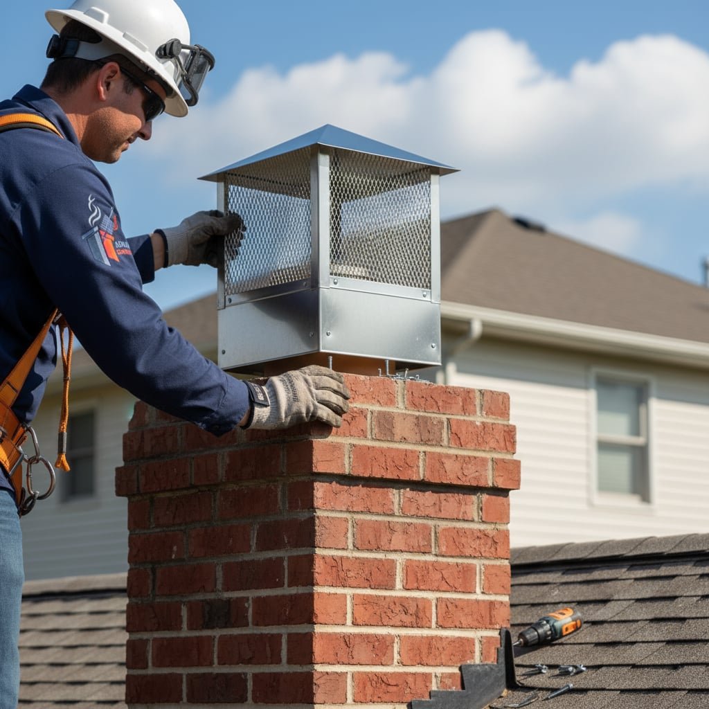Boston Chimney Cap Installation